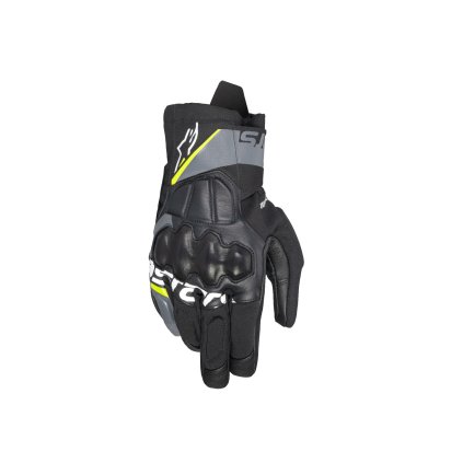 rukavice COROZAL 3 DRYSTAR, ALPINESTARS (černá/tmavě šedá/žlutá fluo) 2025 (Velikost S)