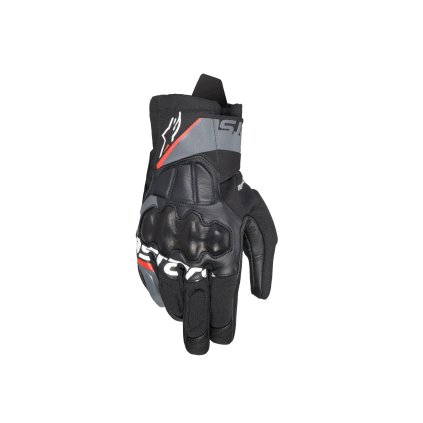 rukavice COROZAL 3 DRYSTAR, ALPINESTARS (černá/tmavě šedá/červená fluo) 2025 (Velikost S)