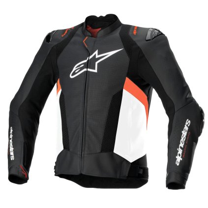 bunda MISSILE 3 AIRFLOW, ALPINESTARS (černá/bílá/červená fluo) 2025 (Velikost 44)