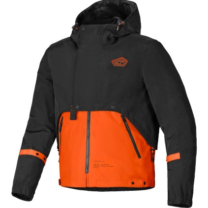 bunda MOOTANT WATERPROOF PARKA, ALPINESTARS (černá/oranžová fluo) 2025 (Velikost 4XL)