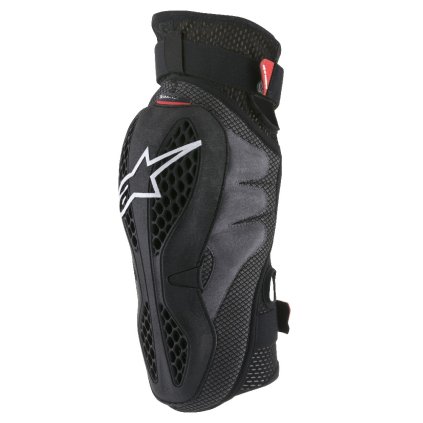 chrániče kolen SEQUENCE, ALPINESTARS (černé/červené, pár) (Velikost 2XL)