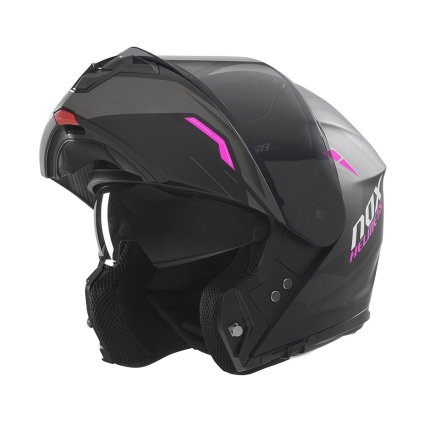 přilba N968 Ultra, NOX (černá matná,růžová) 2025 (Velikost XS)