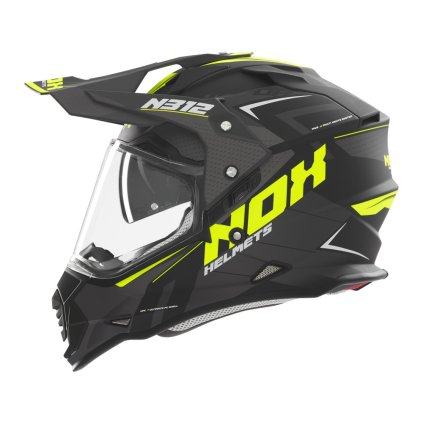 přilba N312 Vapor, NOX (černá matná,žlutá) 2025 (Velikost XS)
