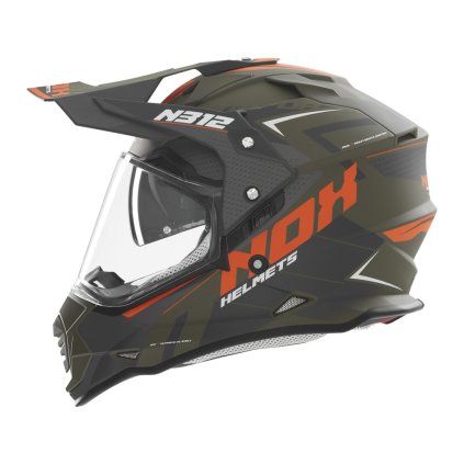 přilba N312 Vapor, NOX (khaki matná,oranžová) 2025 (Velikost XS)