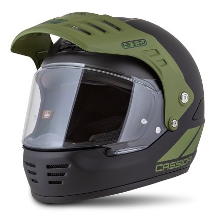 přilba FormX FlatOut, CASSIDA (černá matná/zelená/zelený matný kšilt) 2025 (Velikost XS (53 až 54 cm))