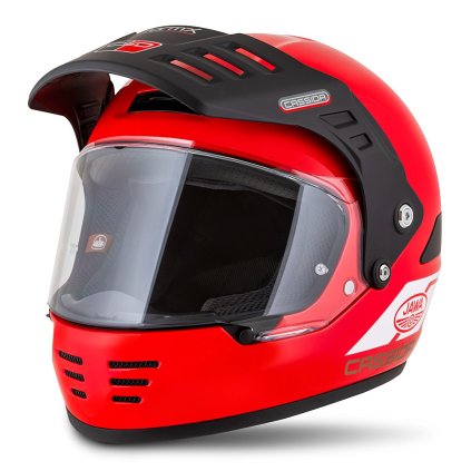 přilba FormX Jawa RotaX, CASSIDA (červená/bílá/zlatá/černý matný kšilt) 2025 (Velikost XS (53 až 54 cm))