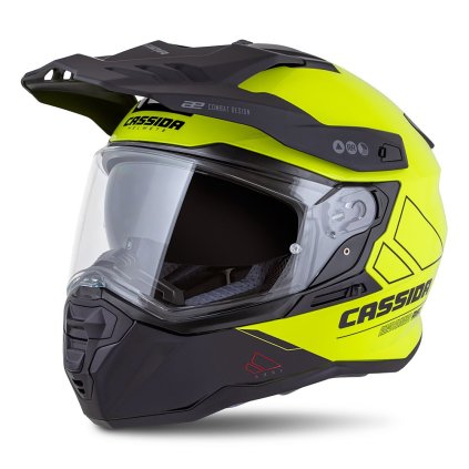 přilba Road Runner Dual, CASSIDA (žlutá fluo/černá/černý matný kšilt, plexi s přípravou pro Pinlock) 2025 (Velikost XS (53 až 54 cm))