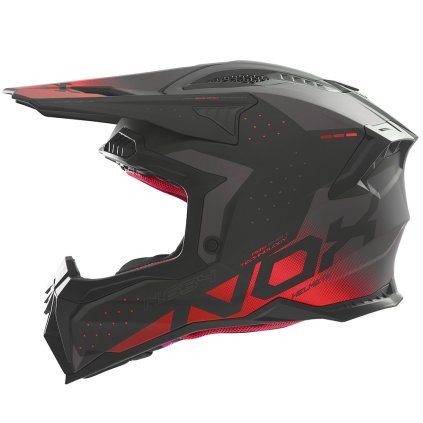 přilba N634, NOX (černá matná,červená) 2025 (Velikost XS)