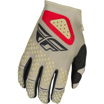 rukavice KINETIC SYM, FLY RACING - USA 2025 (šedá/červená/černá) (Velikost 2XL)