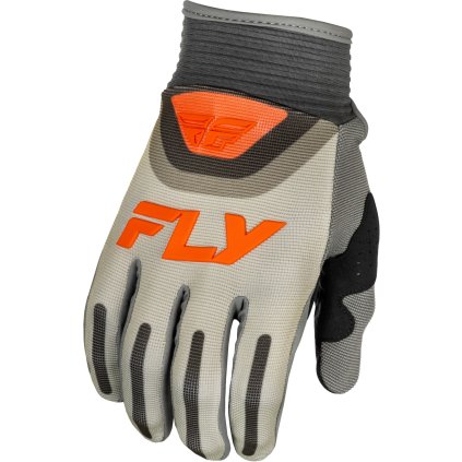 rukavice F-16. FLY RACING - USA 2025 (šedá/oranžová) (Velikost 3XL)