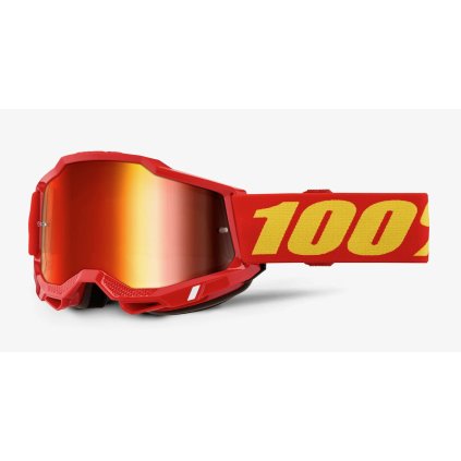 ACCURI 2, 100% brýle červené, zrcadlové červené plexi, dětské