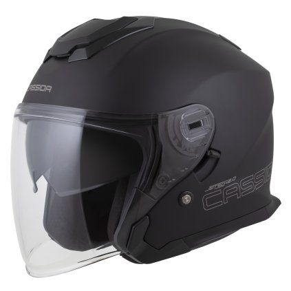 přilba Jet Tech 2.0 Solid, CASSIDA (černá matná/šedá) 2026 (Velikost XS (53 až 54 cm))