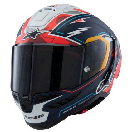 přilba SUPERTECH R10 limitovaná edice PEDRO ACOSTA, ALPINESTARS (modrá/červená/bílá matná) 2025 (Velikost S (obvod 55 - 56 cm))