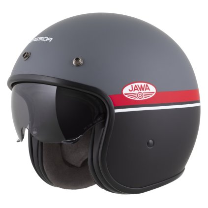 přilba Oxygen 2.0 Jawa OHC, CASSIDA (šedá matná/červená/černá/bílá) 2025 (Velikost 2XL (63 až 64 cm))