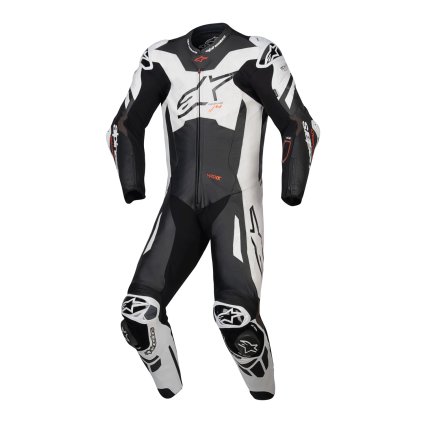jednodílná kombinéza GP PLUS V4 SPRINT, TECH-AIR kompatibilní, ALPINESTARS (černá/bílá/červená fluo) 2025 (Velikost 56)