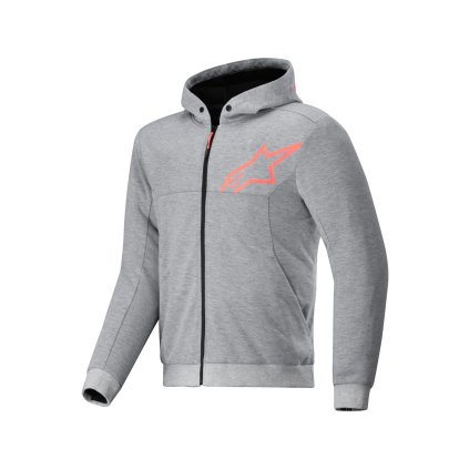 bunda CHROME V2 SPORT, ALPINESTARS (šedá/červená fluo) 2025 (Velikost M)