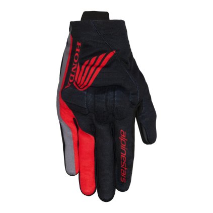 rukavice REEF V2 HONDA kolekce, ALPINESTARS (černá/červená/šedá) 2025 (Velikost 2XL)