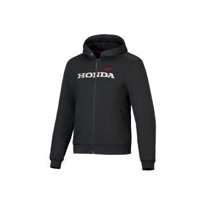 bunda CHROME V3 SPORT HOODIE HONDA kolekce, ALPINESTARS (černá/krémová/červená) 2025 (Velikost XS)