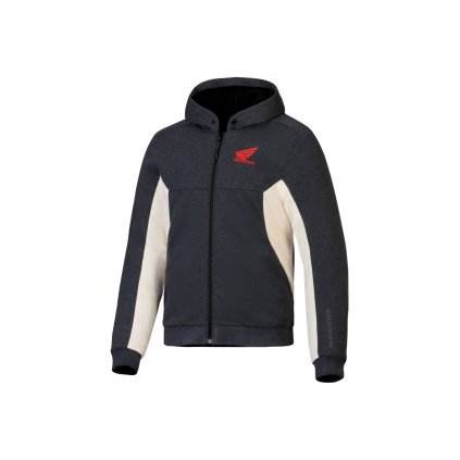 bunda CHROME V3 SPORT HOODIE HONDA kolekce, ALPINESTARS (tmavě šedá/krémová/červená) 2025 (Velikost XS)