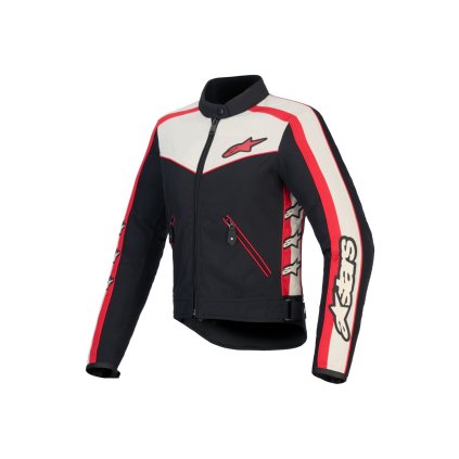 bunda STELLA T-DYNO WATER RESISTANT, ALPINESTARS, dámská (černá/béžová/červená) 2025 (Velikost XS)