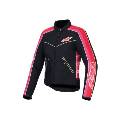 bunda STELLA T-DYNO WATER RESISTANT, ALPINESTARS, dámská (černá/červená/růžová) 2025 (Velikost XS)