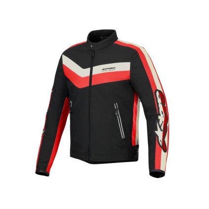 bunda T-DYNO WATER RESISTANT, ALPINESTARS (černá/červená/béžová) 2025 (Velikost S)