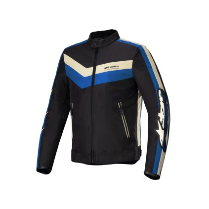 bunda T-DYNO WATER RESISTANT, ALPINESTARS (černá/modrá/béžová) 2025 (Velikost S)