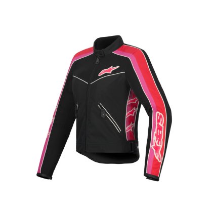 bunda STELLA T-DYNO AIR, ALPINESTARS, dámská (černá/červená/růžová/bílá) 2025 (Velikost XS)