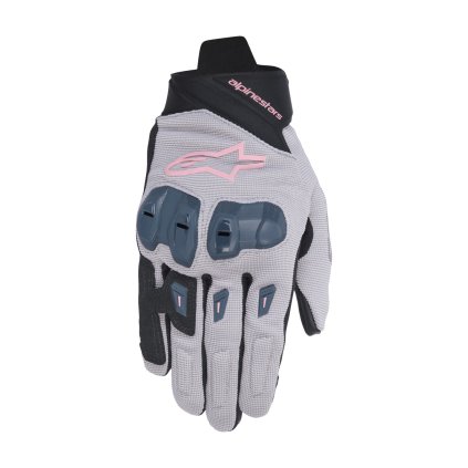 rukavice STELLA SP X 1, ALPINESTARS, dámské (šedá/černá/tmavě šedá/růžová) 2025 (Velikost XS)