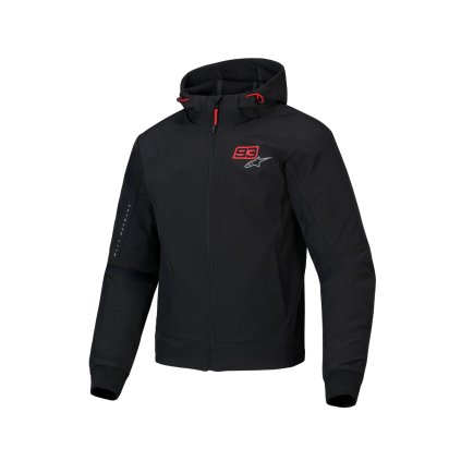 bunda RADIUM TECH HOODIE MM93 kolekce, ALPINESTARS (černá/červená/šedá) 2025 (Velikost S)
