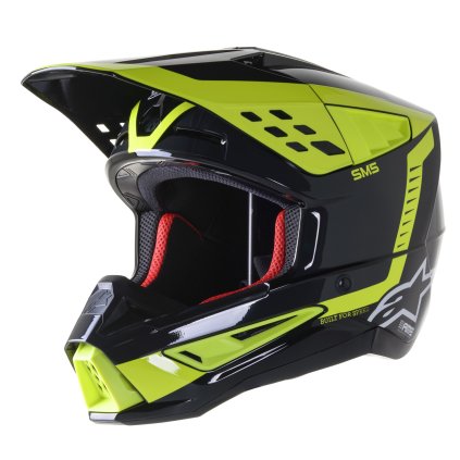 přilba S-M5 BEAM, ALPINESTARS (černá antracit/žlutá fluo lesklá) (Velikost 2XL (obvod 63 - 64 cm))