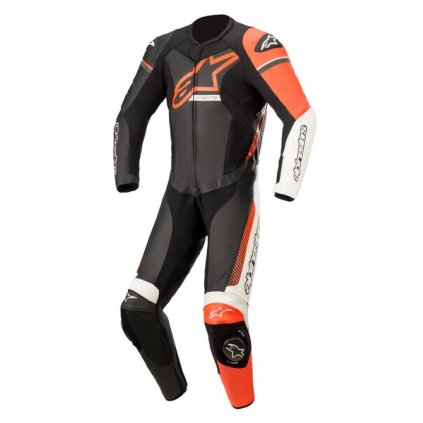 jednodílná kombinéza GP FORCE PHANTOM, TECH-AIR 5 kompatibilní, ALPINESTARS (černá/bílá/červená fluo)
