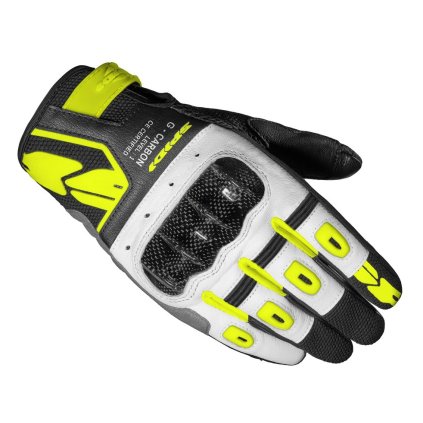 rukavice G-CARBON LADY, SPIDI, dámské (černá/bílá/žlutá fluo) (Velikost L)