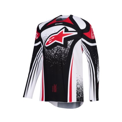 dres TECHSTAR NOMUR, ALPINESTARS (černá/bílá/červená) 2026 (Velikost S)