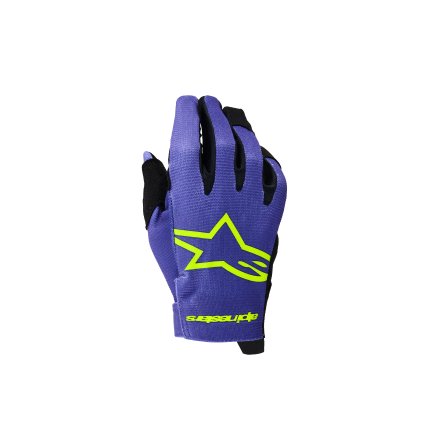 rukavice RADAR YOUTH, ALPINESTARS, dětské (fialová/žlutá fluo) 2026 (Velikost 3XS)