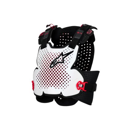 chránič hrudi A-4 PLASMA, ALPINESTARS (černá/červená/bílá) 2026 (Velikost M/L)