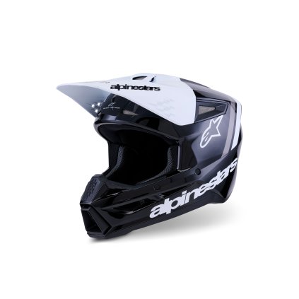 přilba S-M3 RADIUM, ALPINESTARS (černá/bílá/šedá) 2026 (Velikost XS)