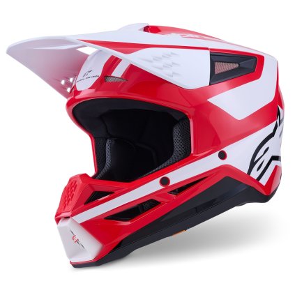 přilba S-M3 HEAT, ALPINESTARS (červená/bílá/černá) 2026 (Velikost XS)
