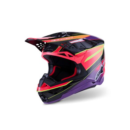 přilba SUPERTECH S-M10 ERA, ALPINESTARS (růžová/fialová/žlutá fluo) 2026 (Velikost XS (obvod 53 - 54 cm))