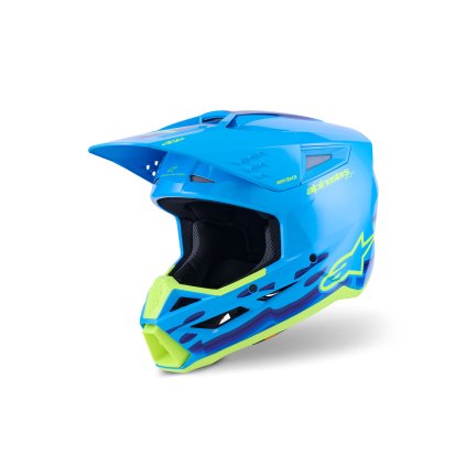 přilba S-M3 FORCE, ALPINESTARS (modrá/žlutá fluo) 2026 (Velikost XS)