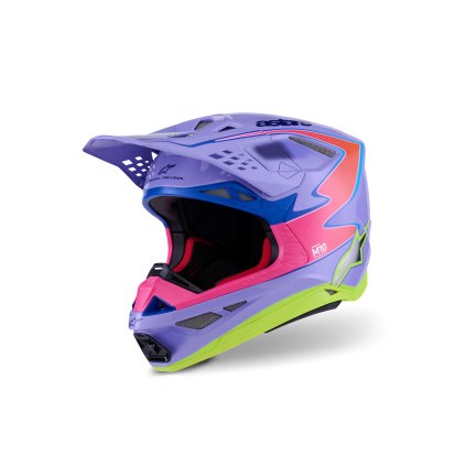 přilba SUPERTECH S-M10 edice JETT LAWRENCE R01, ALPINESTARS (fialová/růžová fluo/žlutá fluo) 2026 (Velikost XS)