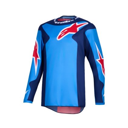 dres FLUID GRID, ALPINESTARS (modrá/červená) 2026 (Velikost S)