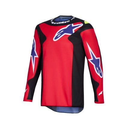 dres FLUID GRID, ALPINESTARS (červená/černá/fialová/žlutá fluo) 2026 (Velikost S)