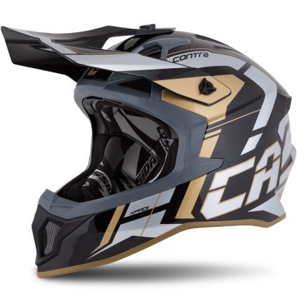 přilba Cross Pro 2 Contra, CASSIDA (zlatá perleť/šedá/černá) (Velikost 2XL (63 až 64 cm))