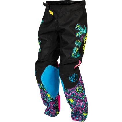 kalhoty KINETIC MUTANT, FLY RACING - USA dětské 2026 (černá/ multi color) (Velikost 20)