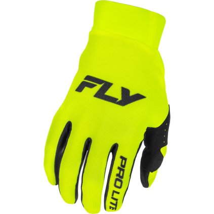 rukavice PRO LITE. FLY RACING - USA 2026 (hi-vis/černá) (Velikost S)