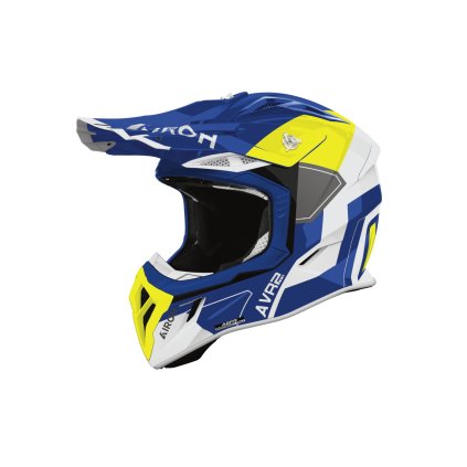 přilba AVIATOR ACE 2 Shield, AIROH (modro-žlutá lesklá) 2026 (Velikost XS)
