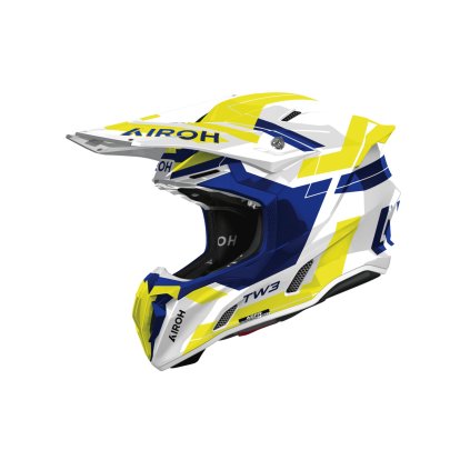 přilba TWIST 3 Dynasty, AIROH (modro-žlutá fluo lesklá) 2026 (Velikost XS)