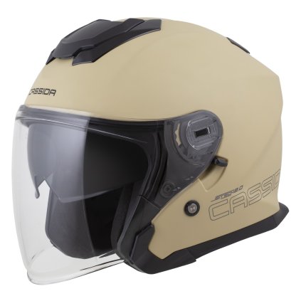 přilba Jet Tech 2.0 Solid, CASSIDA (písková matná/černá/šedá) 2026 (Velikost 2XL (63 až 64 cm))