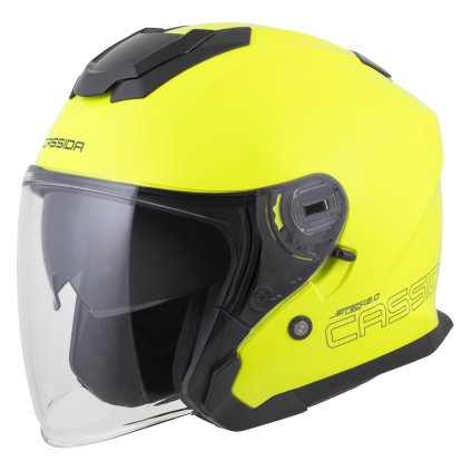 přilba Jet Tech 2.0 Solid, CASSIDA (žlutá fluo/černá/šedá) 2026 (Velikost 2XL (63 až 64 cm))